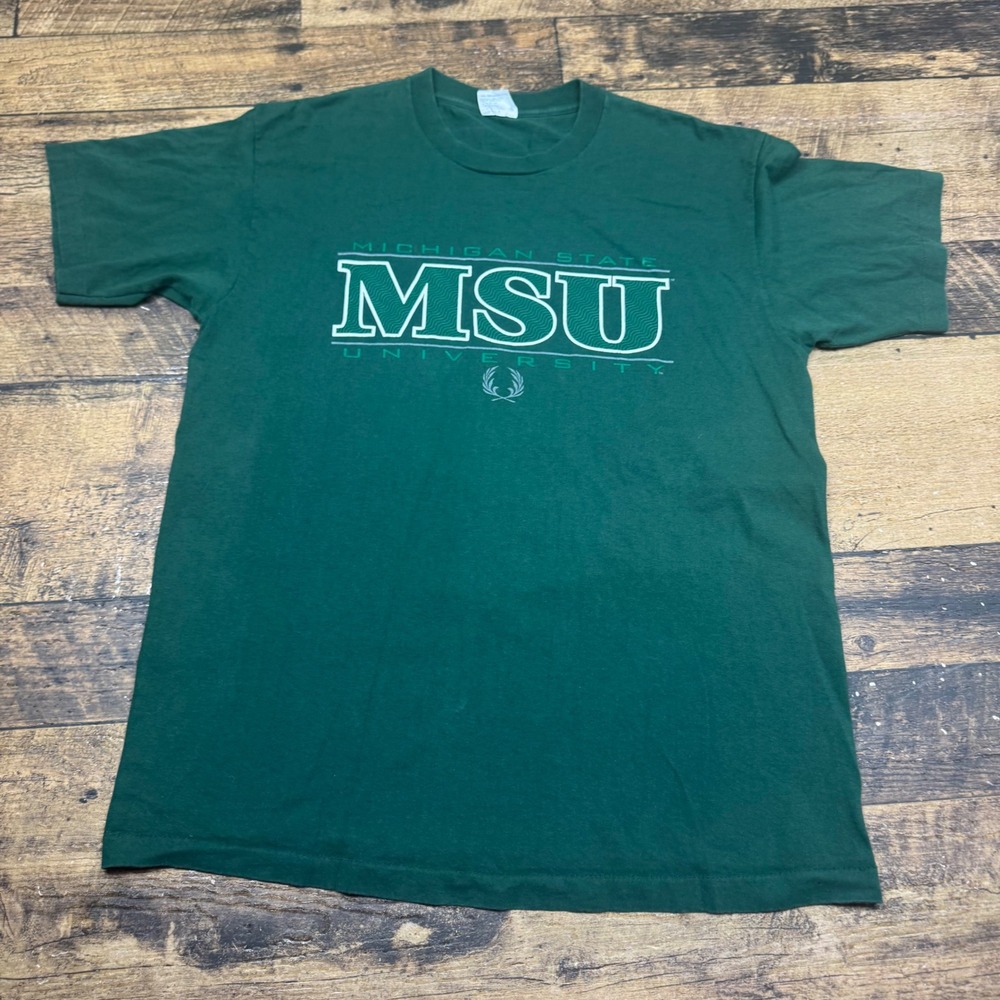 Vtg ASC Michigan State MSU University Graphic T-Shirt Mens XL‎ single stitch